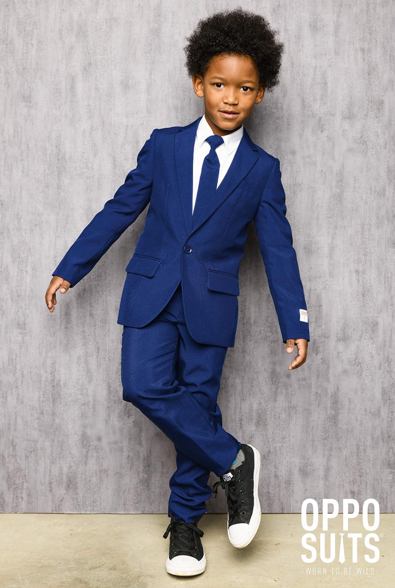 Opposuits Boys Navy Royale Solid Color Suit - Prom and Wedding Party Outfit - Including Blazer, Pants and Tie - Blue - Size: 6 Years - Image 5
